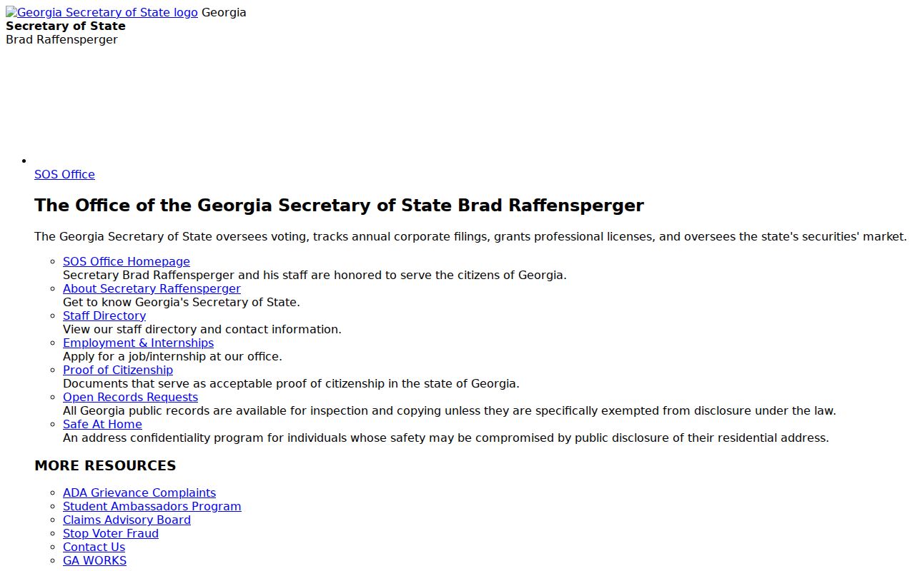 Sandy Springs voter registration records Safe at Home protection