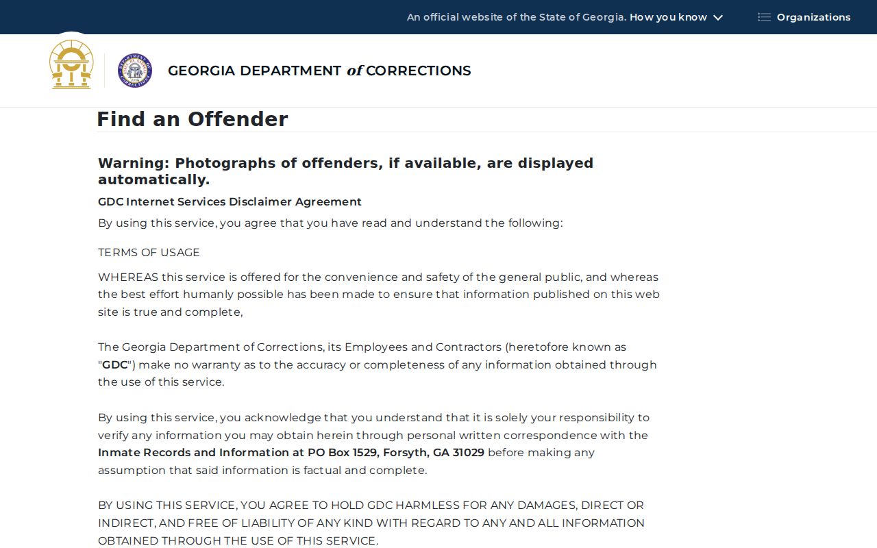 Sandy Springs people search through the Georgia offender query